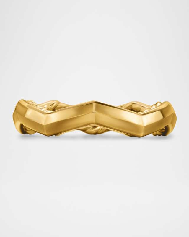 Zig Zag Stax Ring in 18K Gold, 3mm